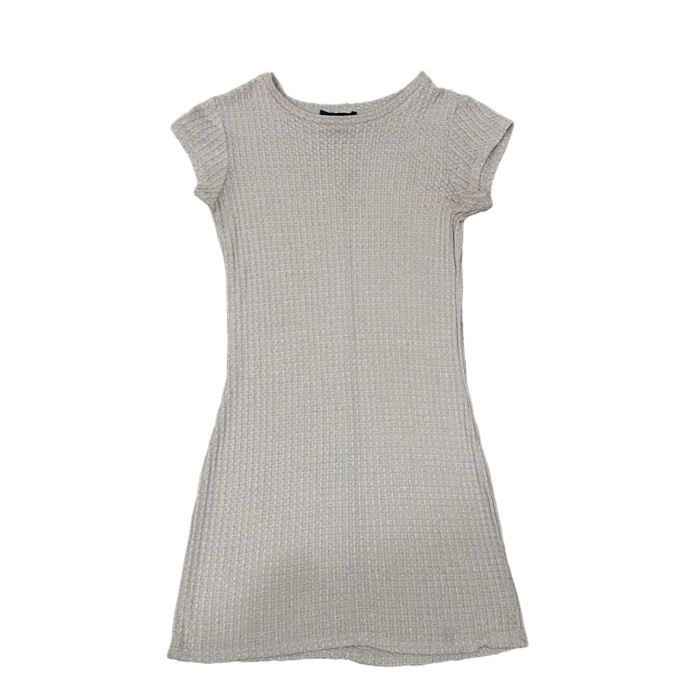 waffle knit mini dress